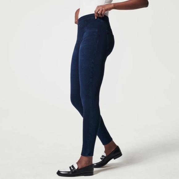 SPANX Jean-ish Ankle Leggings in Twilight Rinse SZ M EUC - Picture 2 of 6